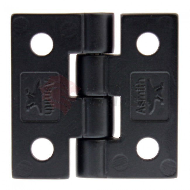 Black Hinge Zinc Alloy 4 Hole Fixed Pin 50mm x 50mm x 6mm