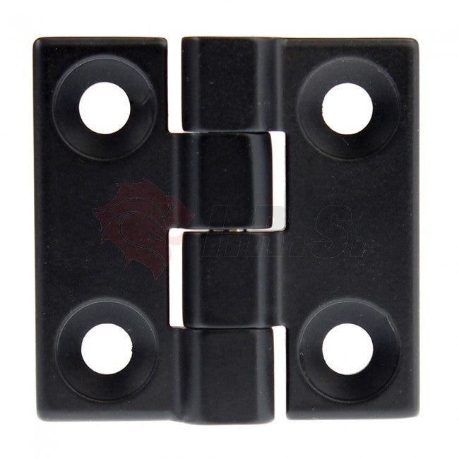 Black Hinge Zinc Alloy 4 Hole Fixed Pin 50mm x 50mm x 6mm