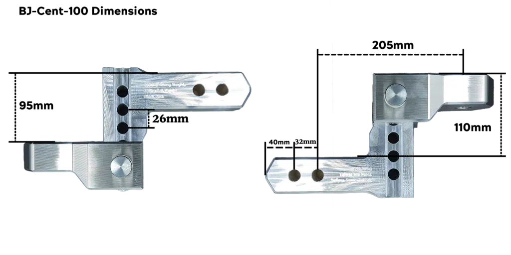 Centurion Hitches 100mm with 50mm Ball and Locking Pins