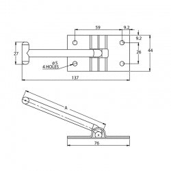 Zp Cast Door Hook (102mm)