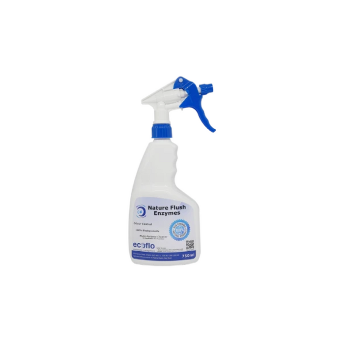 Ecoflo Flush Enzymes Spray Trigger Bottle 750ml for Composting Toilet