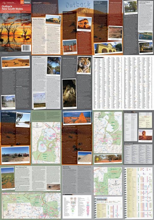 Hema Outback New South Wales Map - Broken Hill To Tamworth