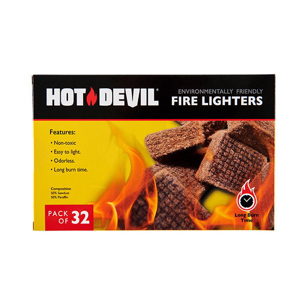 Hot Devil Fire Lighters – 32 Pack