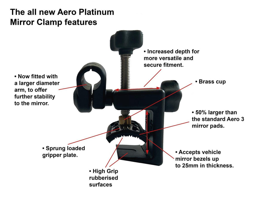 Milenco Aero Platinum Replacement Mirror Clamp