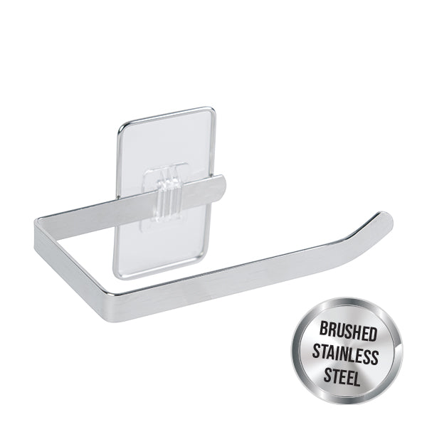 Naleon Peel 'N' Stick Brushed Stainless Steel Toilet Roll Holder