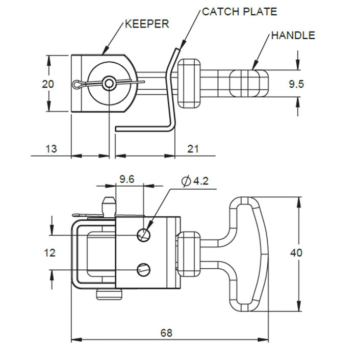 UES Rubber Hood Fastener 20mm