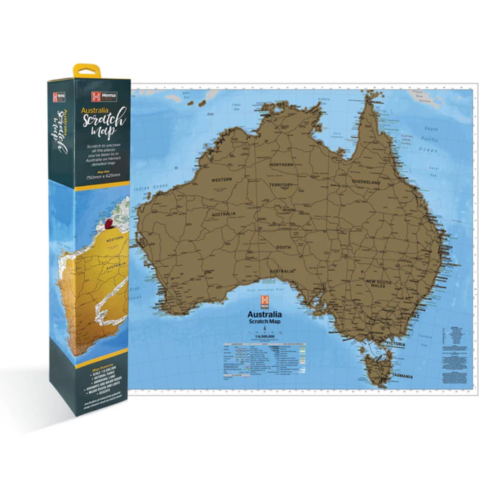 Hema Australia Scratch Map