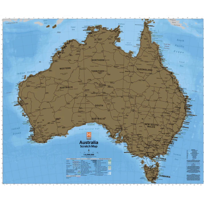 Hema Australia Scratch Map