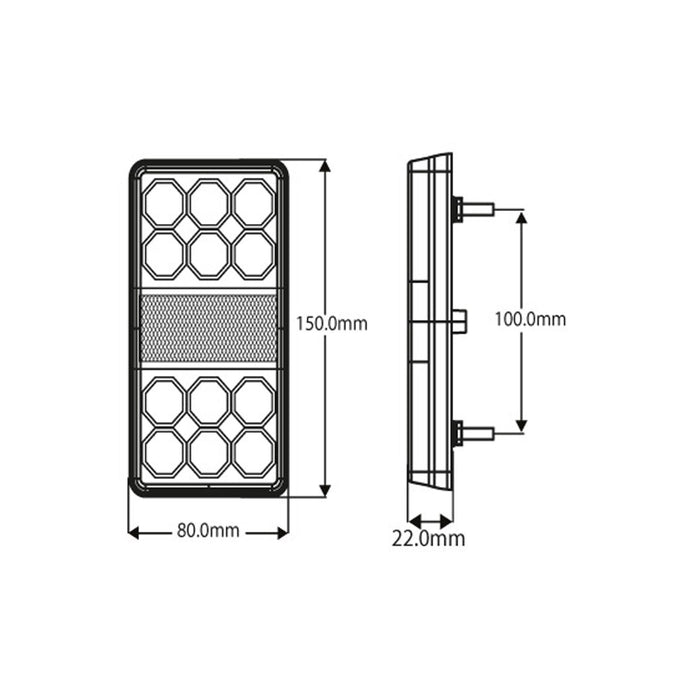 Whitevision 120 Series RH Lamp Stop/Tail/Ind/Reflector/Licence Plate 10-30V