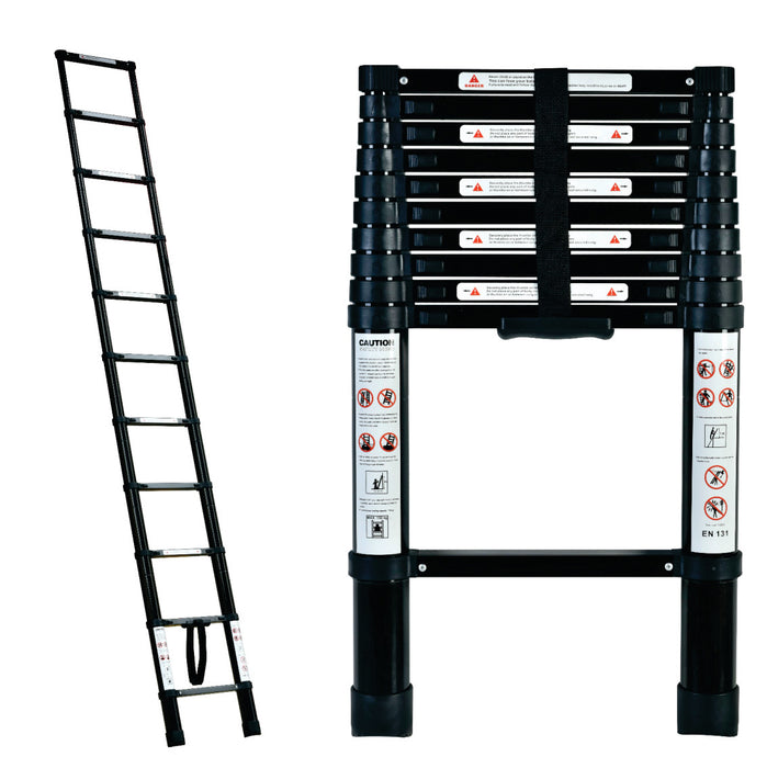 TRA 3.2M Black Telescopic Ladder