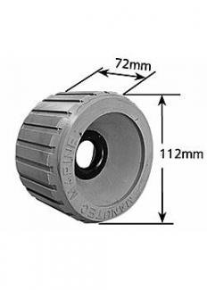 Wobble Roller Grooved Grey 3'' x 4''  25mm Bore