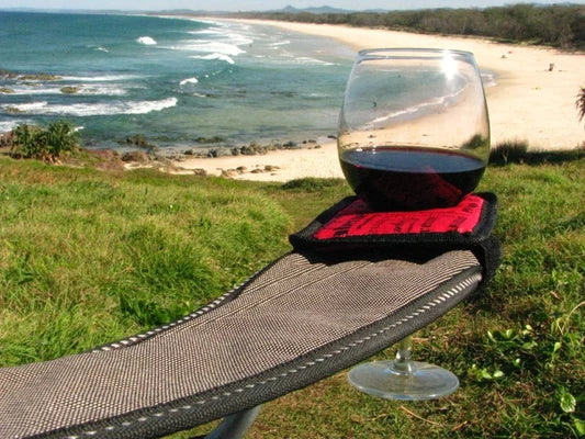 Winerest Wine Glass Holder Red – Clever Camping Accessory for Wine Lovers