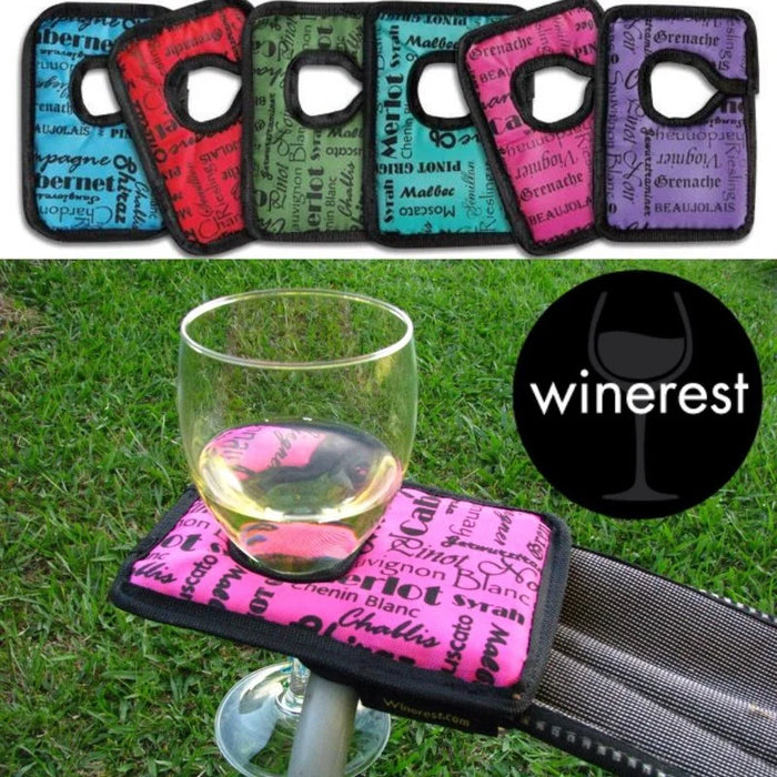 Winerest Wine Glass Holder Blue – Clever Camping Accessory for Wine Lovers