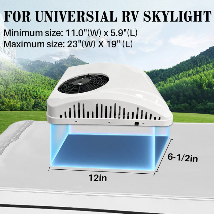 Treeligo 12V Rooftop RV Universal 13500Btu Air Conditioner
