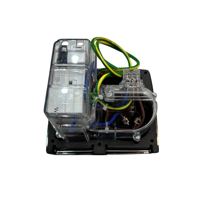 CMS 15AMP Black Single 15A Autoswitch Inlet with 16A RCD Breaker -IP44. JILCBBK-A