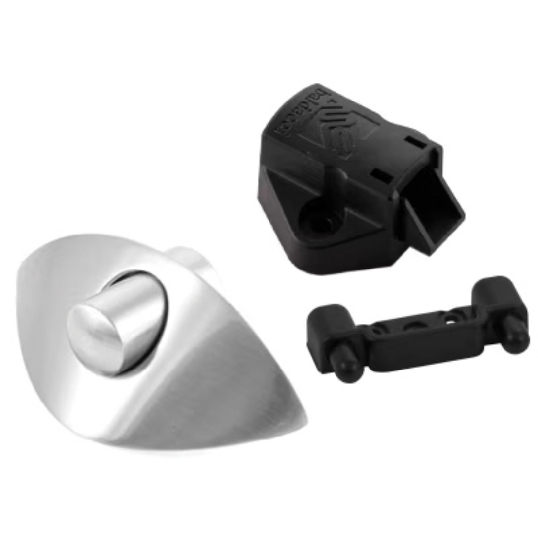 Shell Lock Push Handle Kit - Dull Brushed Nickel