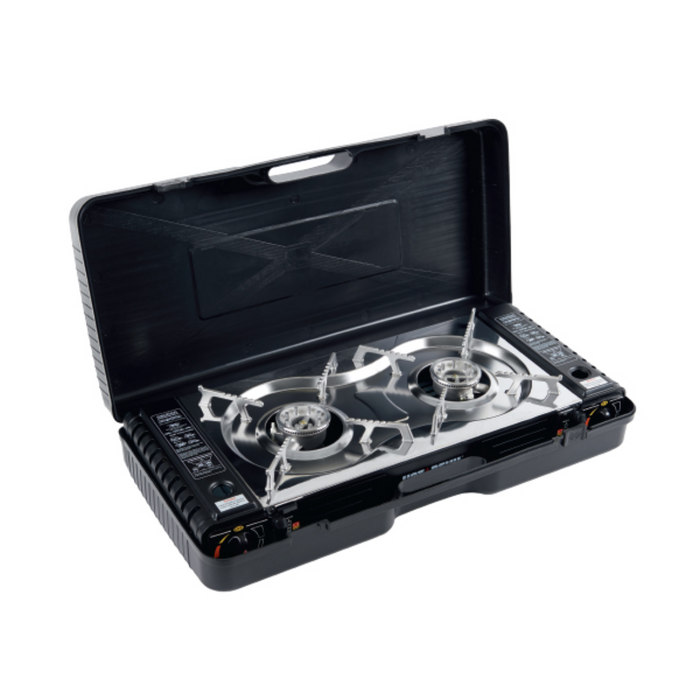 Hot Devil Twin Burner Butane Gas Stove