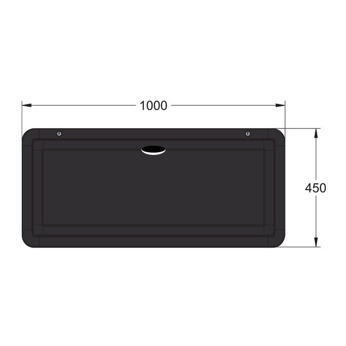 Lifestyle External Picnic Table Black 450 x1000mm