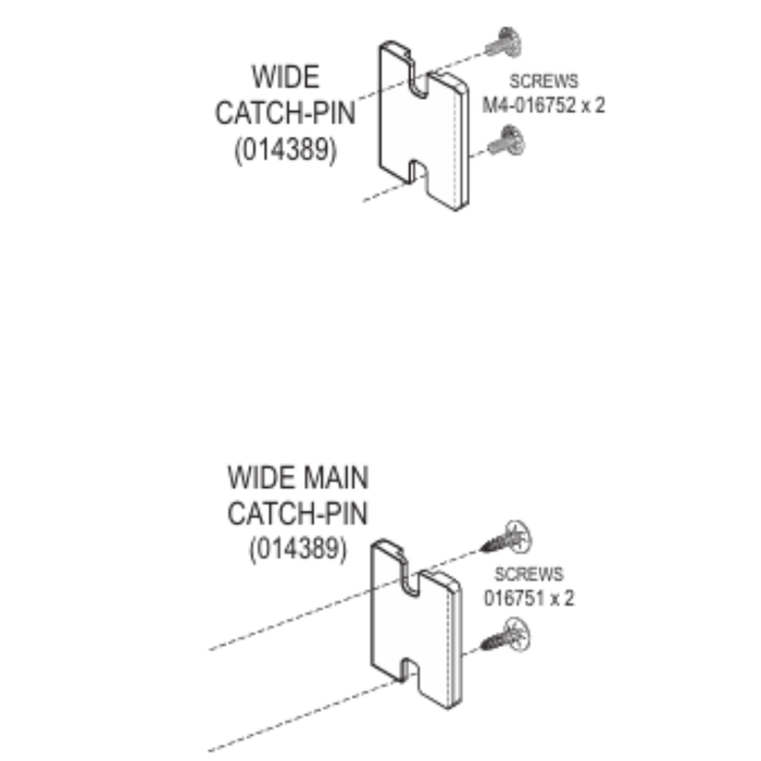 Camec Catch Pin 65mm Door Frame - Suit Camec 3 Point Door Lock
