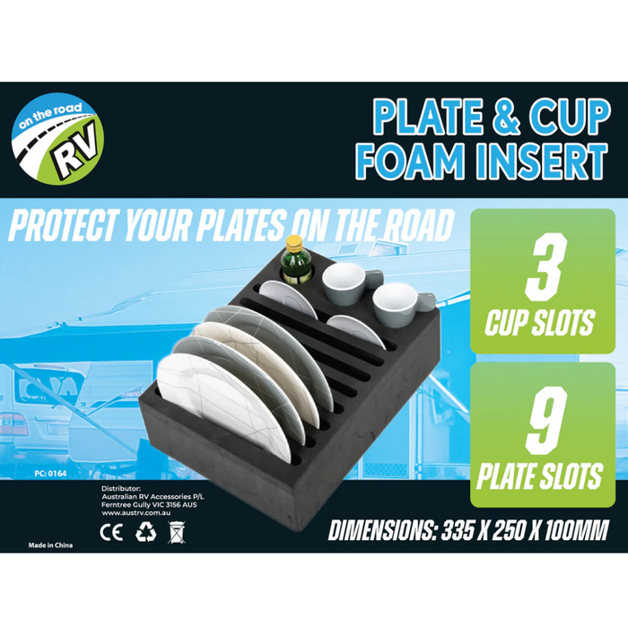 On The Road RV Foam Plate And Cup Holder