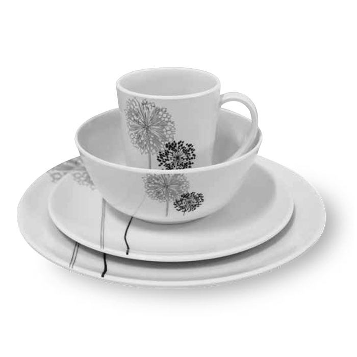 Coast RV 100% Melamine 16pc Dinner Set - Dandelions