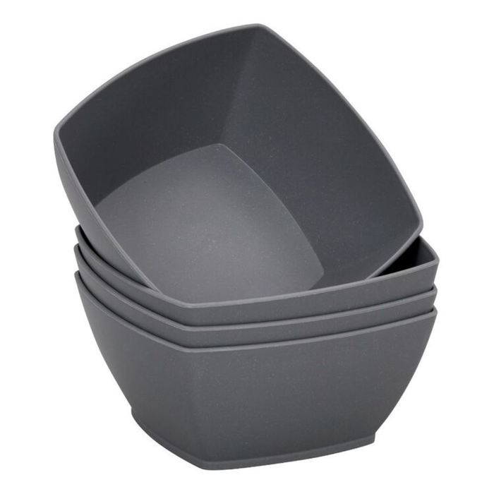 Campfire 16 Piece Grey Square Dinner Set