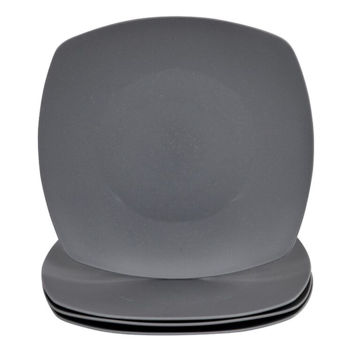 Campfire 16 Piece Grey Square Dinner Set