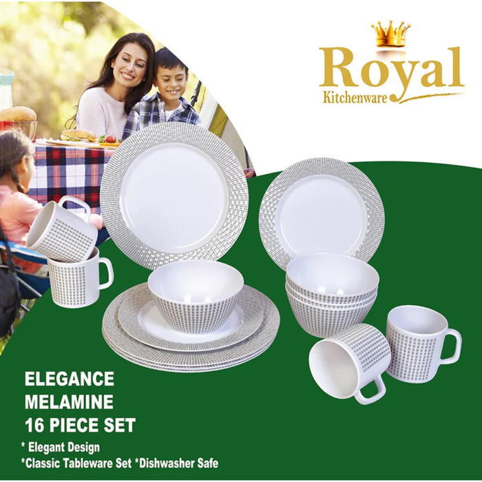 Elegance Melamine 16 Piece Dinner Set