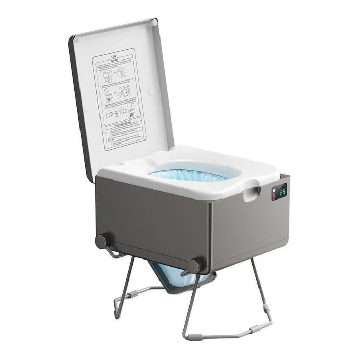 LooSeal EVO Auto Sealing Waterless Toilet Portable - Grey