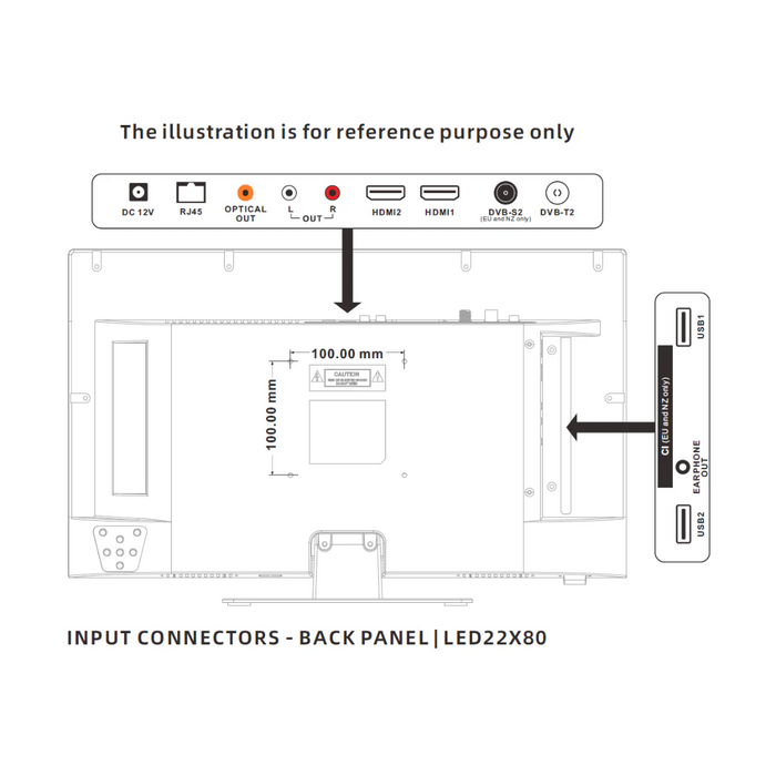 ENGLAON Frameless 22’’ Full HD 12V Google TV With Built-in DVD Player & Chromecast & Bluetooth