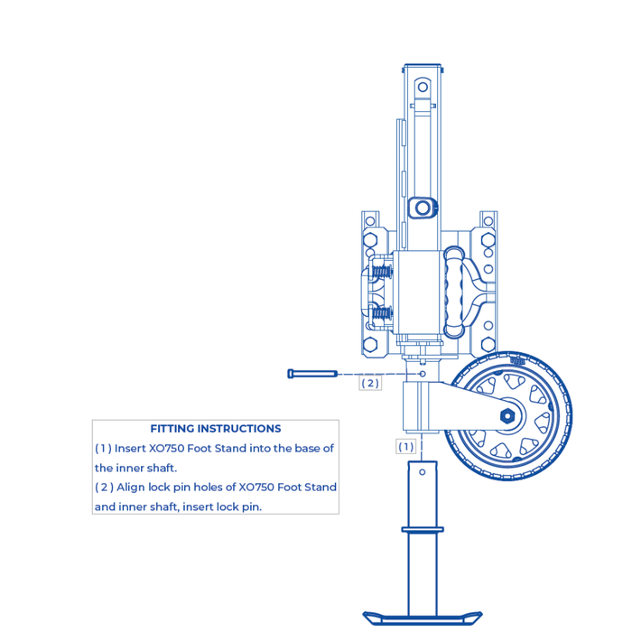 Ark Foot Stand for XO750 Jockey Wheel