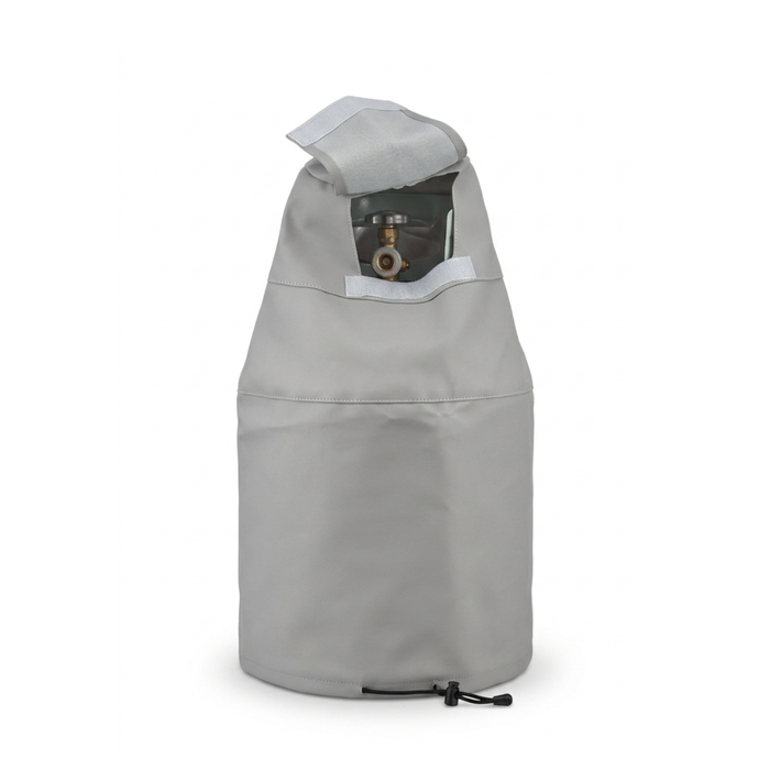 Gas Bottle Cover Grey 8.5Kg Tapered with Velcro & Drawstring
