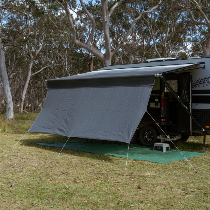 Supex Silver/Grey Caravan Privacy Screen 16' 4600x1800mm