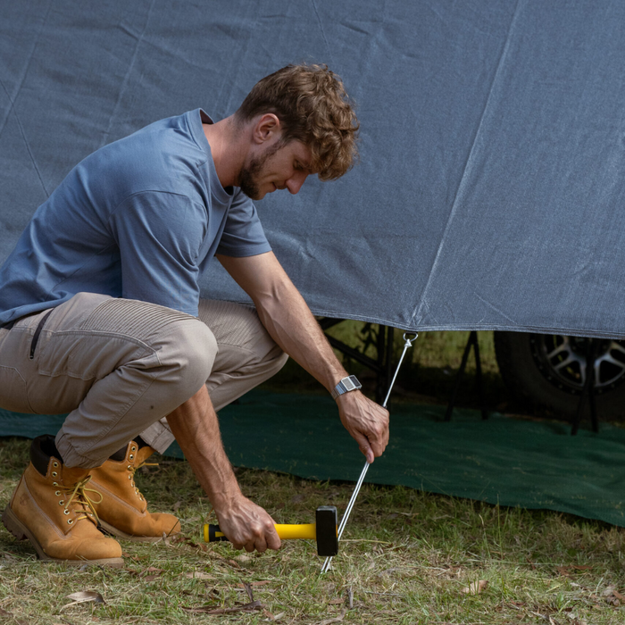 Supex Silver/Grey Caravan Privacy Screen 16' 4600x1800mm