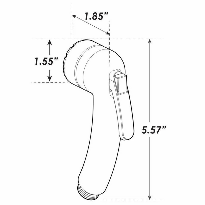 Aus J Shower Head White
