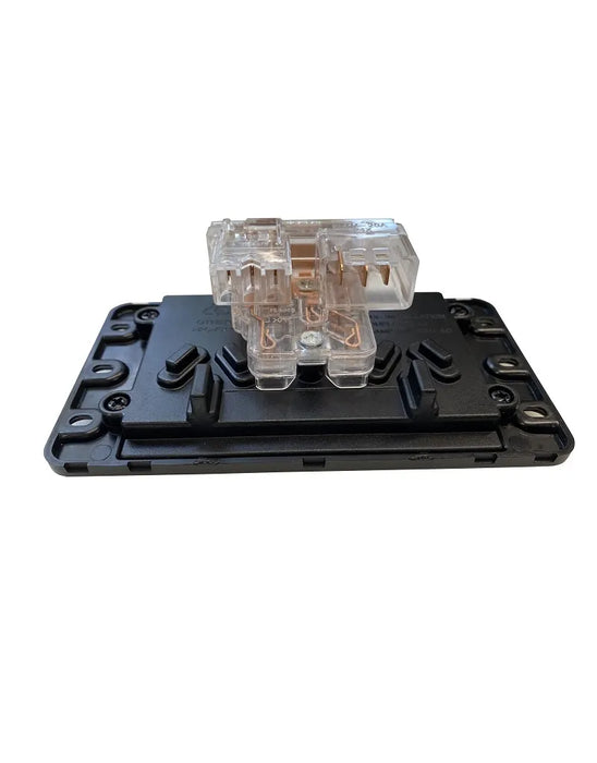 CMS Power Outlet Double Black. J17.2BK