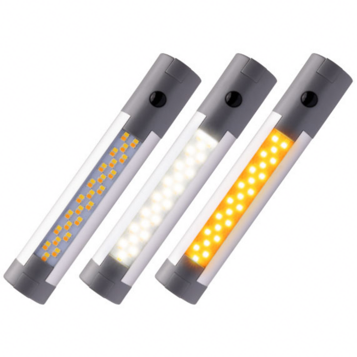 Roadvision LED Interior Strip Lamp Amber/White 290mm 10-30V 48 LED 4W 288lm with Switch IP67