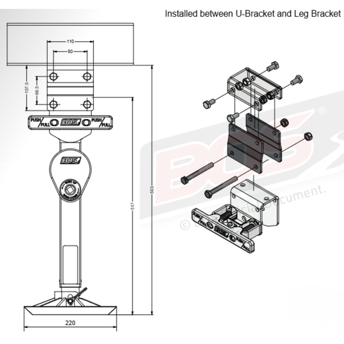 BOS Stabiliser Legs 500mm - Pair