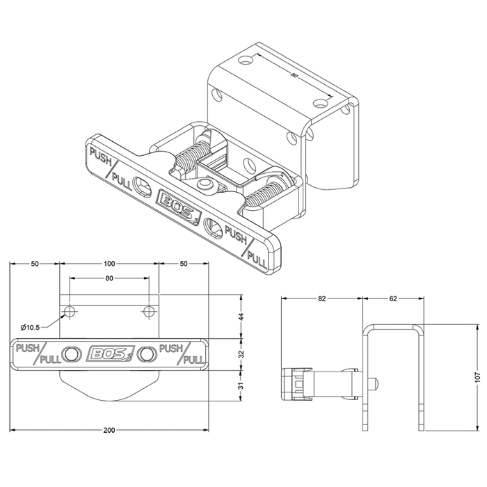 BOS Stabiliser Legs 500mm - Pair