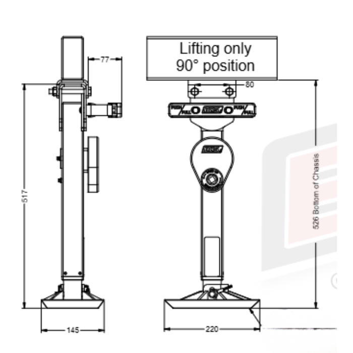 BOS Stabiliser Legs 500mm - Pair