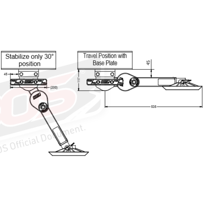 BOS Stabiliser Legs 500mm - Pair