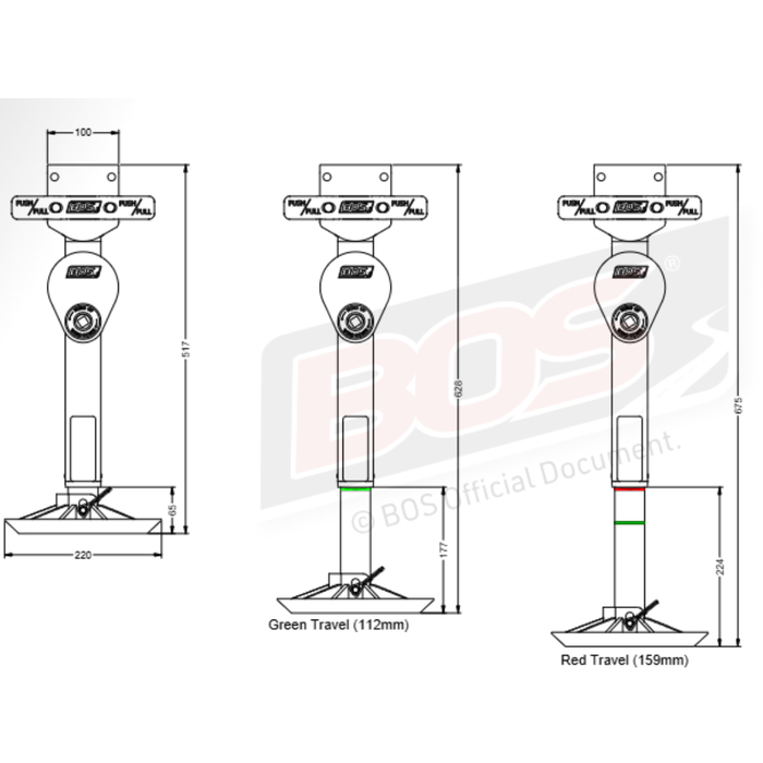 BOS Stabiliser Legs 500mm - Pair