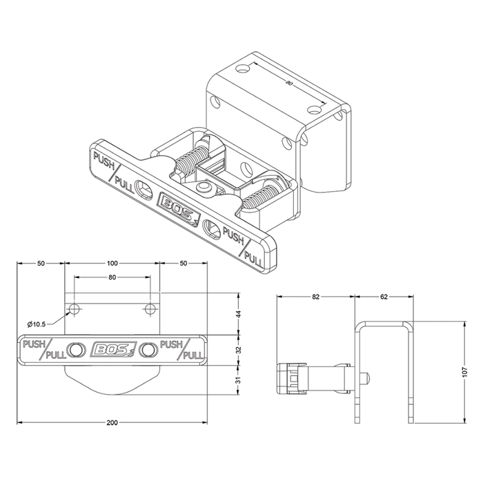 BOS Stabiliser Legs 400mm - Pair