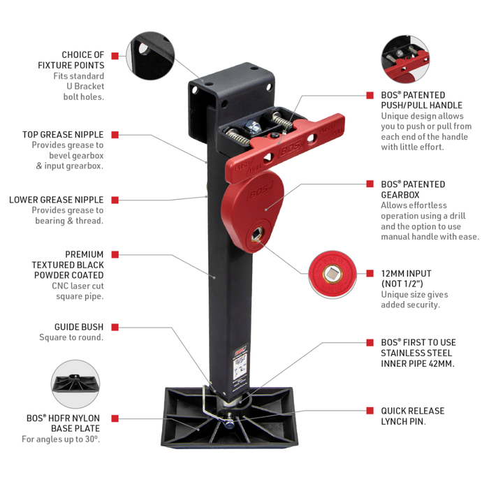 BOS Stabiliser Legs 400mm - Pair
