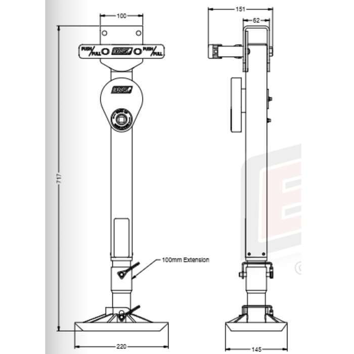 BOS Stabiliser Legs 600mm - Pair
