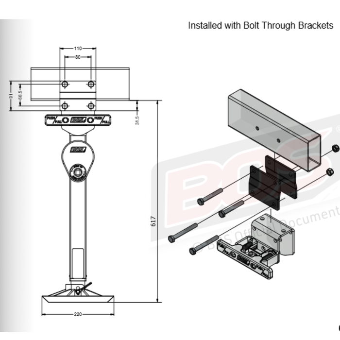 BOS Stabiliser Legs 600mm - Pair