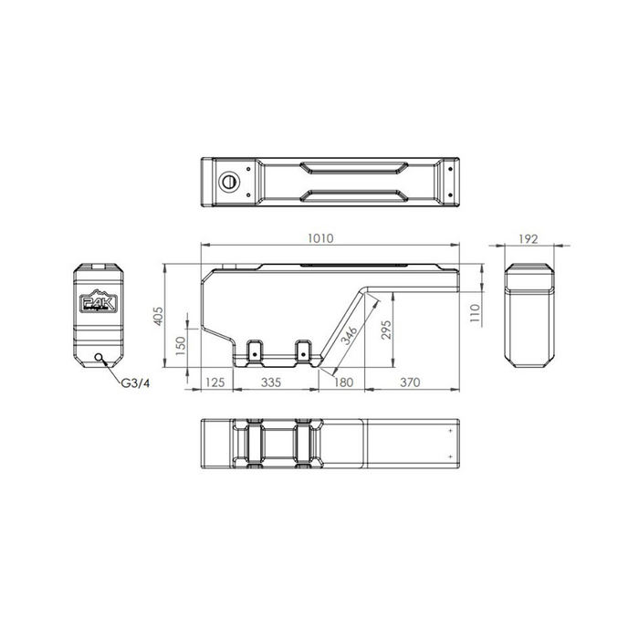 Wheel Arch Tank 40L Kit with Fittings