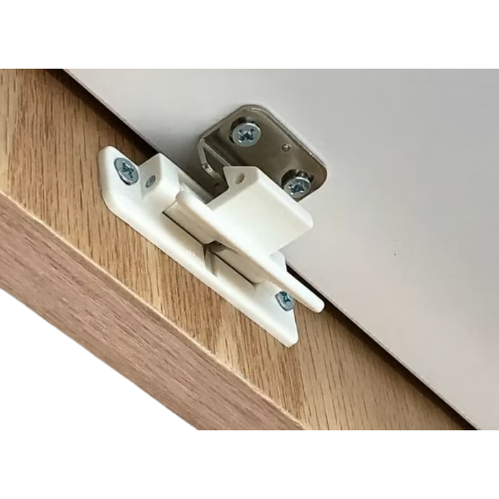 Van Overhead Locking Lever Latch - White