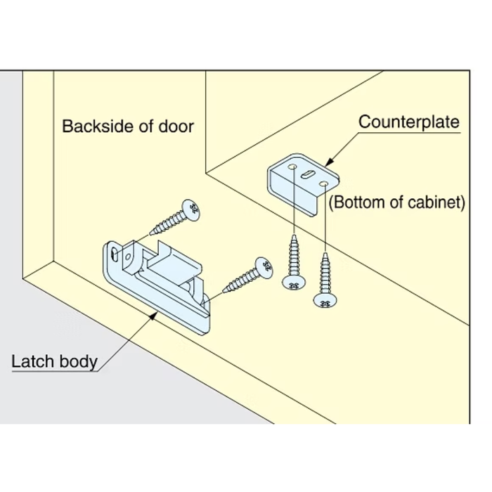 Van Overhead Locking Lever Latch - Black