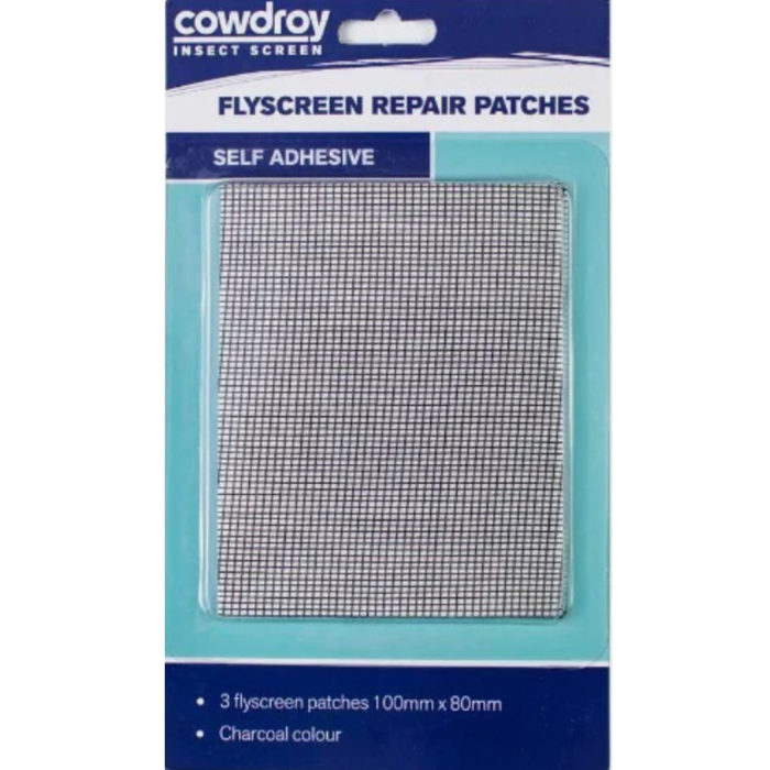 Cowdroy Flyscreen Repair Patches 3 Pack - Small 100X80mm